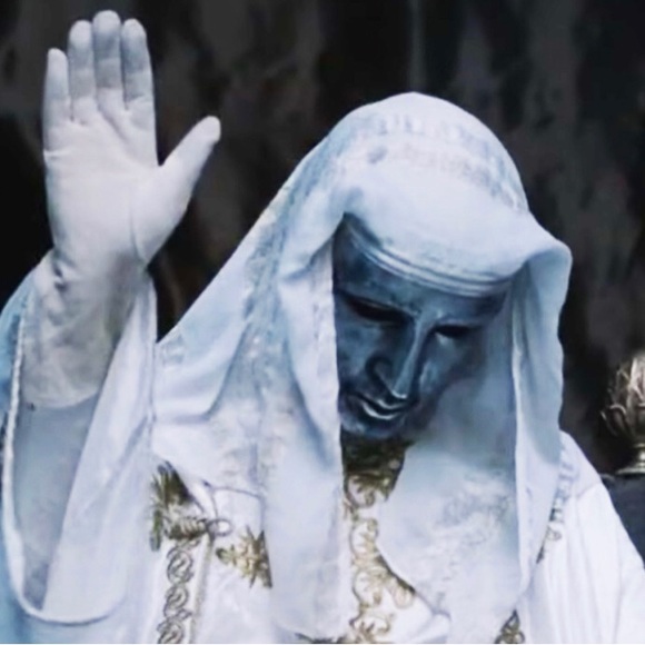 Dolce Vita Black Leather Knit Wool Sock Boots with contrast white lug soles - Picture 7 of 7